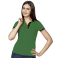Рубашка-поло CONTRAST женская зеленая